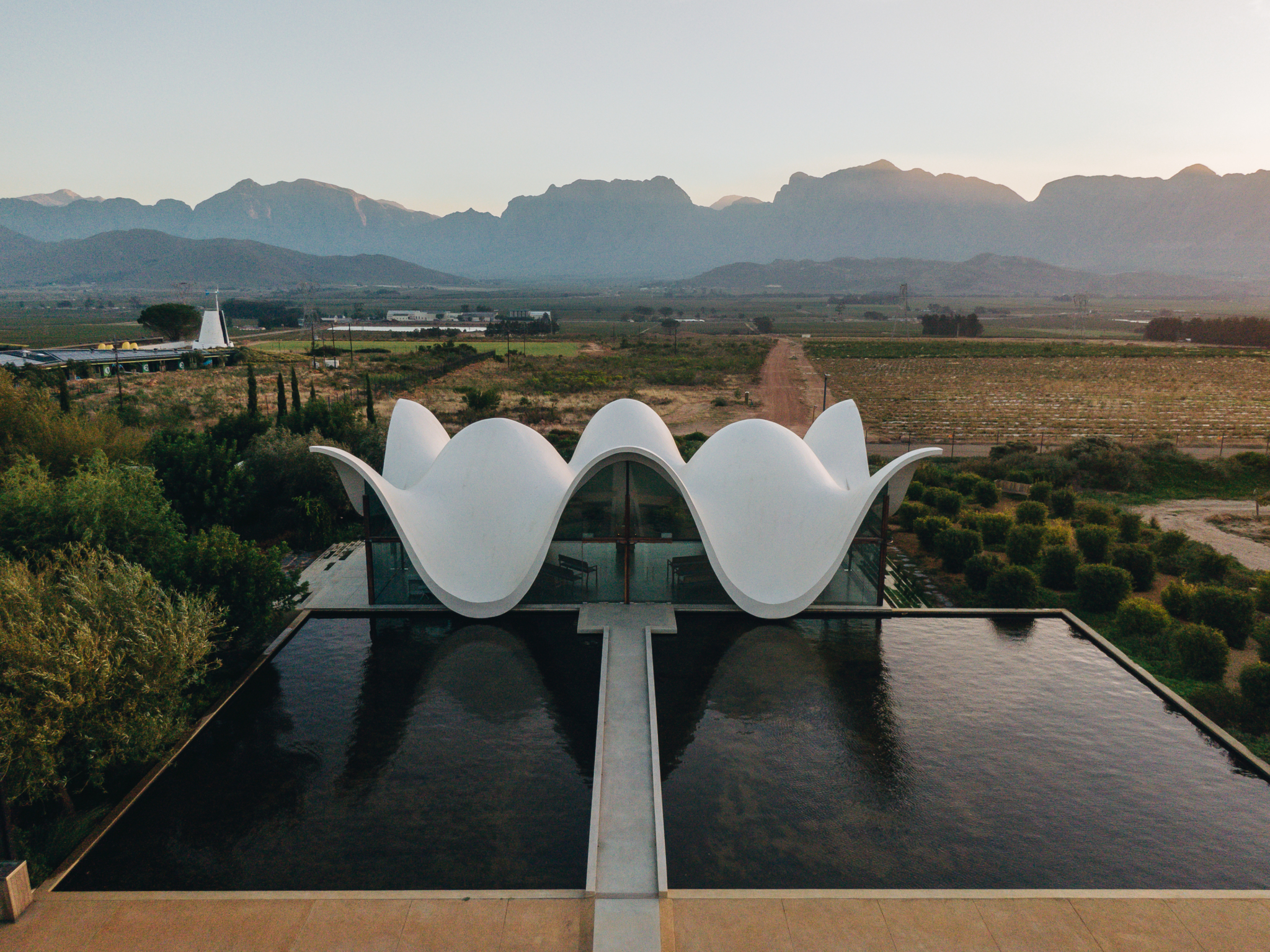 Architectural splendor in the Cape Winelands, South Africa